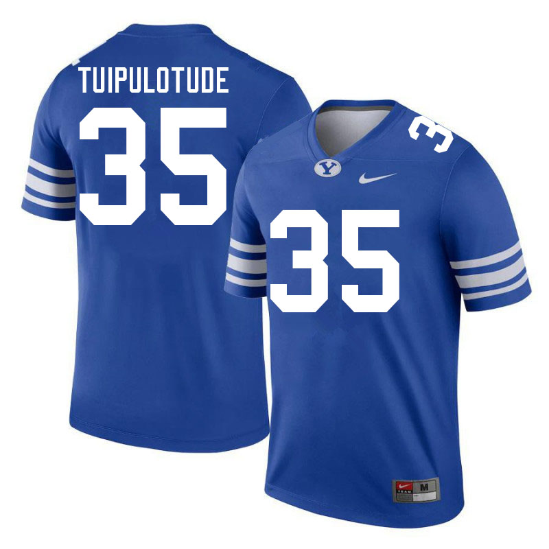 Men #35 Ben Tuipulotu BYU Cougars College Football Jerseys Sale-Royal